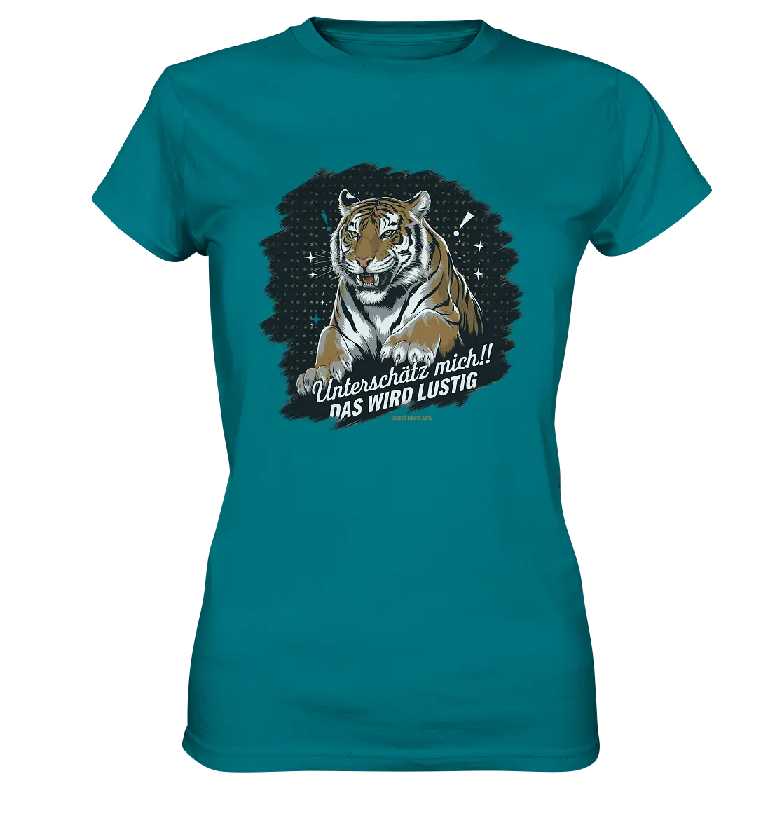 Unterschätz mich! Das wird lustig - Tiger Power - Ladies Premium Shirt Bright Lights Arts