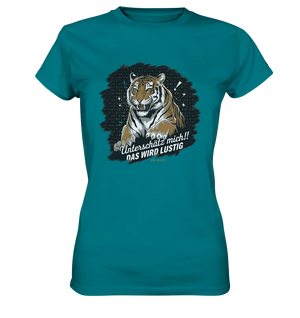 Unterschätz mich! Das wird lustig - Tiger Power - Ladies Premium Shirt Bright Lights Arts