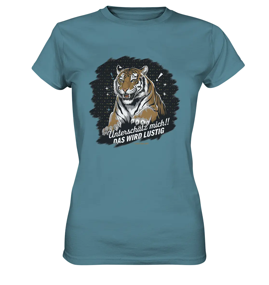 Unterschätz mich! Das wird lustig - Tiger Power - Ladies Premium Shirt Bright Lights Arts