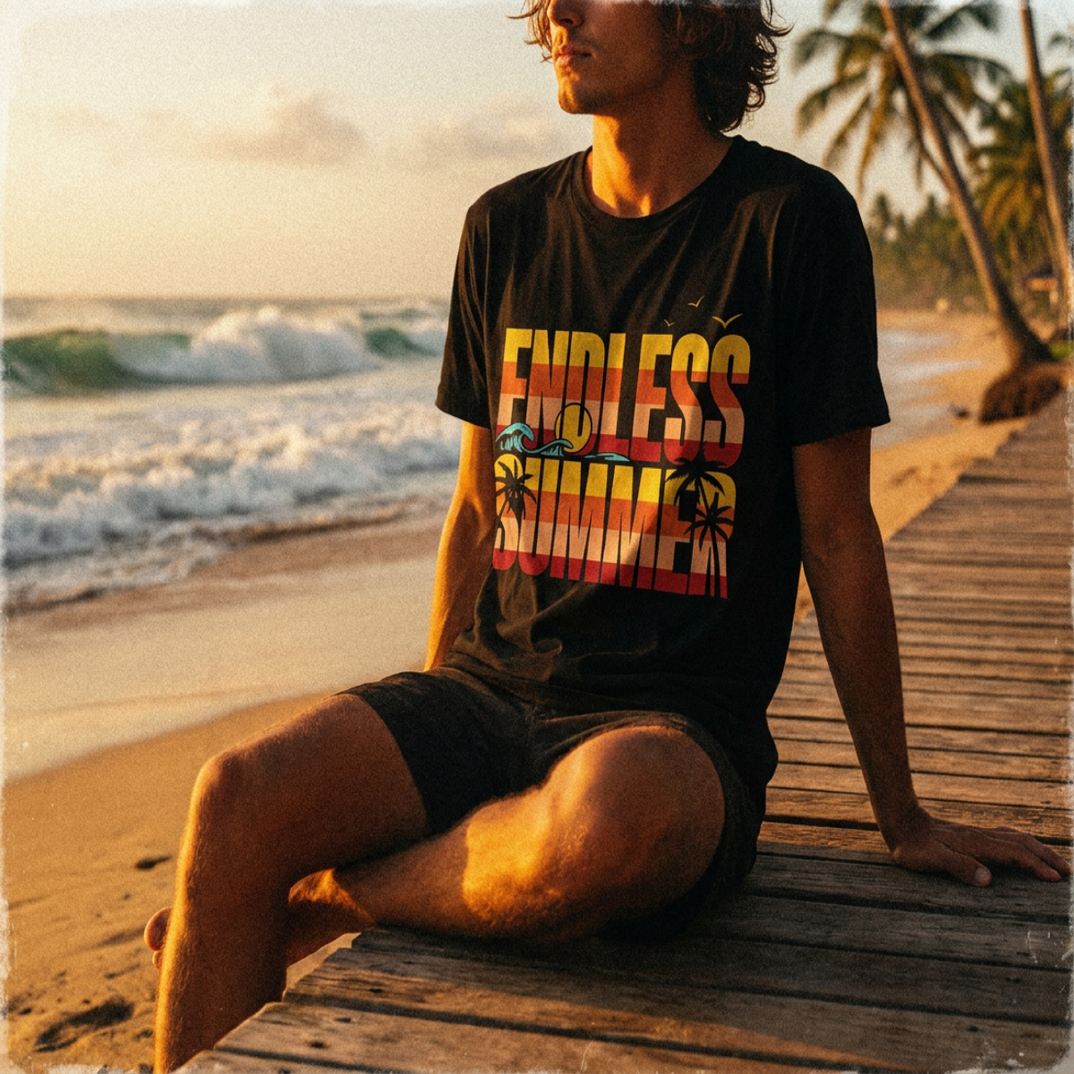 Endless Summer – Retro Beach Vacation T-Shirt (Unisex Sommer & Strand Style)