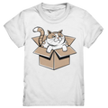 Verärgerter Kater in Kartonschachtel - Kids Premium Shirt Bright Lights Arts