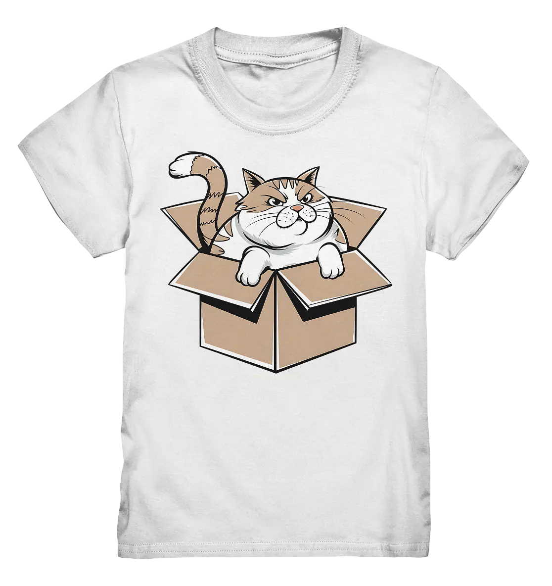 Verärgerter Kater in Kartonschachtel - Kids Premium Shirt Bright Lights Arts