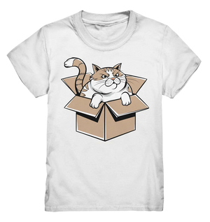 Verärgerter Kater in Kartonschachtel - Kids Premium Shirt Bright Lights Arts