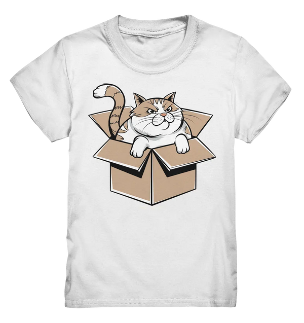 Verärgerter Kater in Kartonschachtel - Kids Premium Shirt Bright Lights Arts