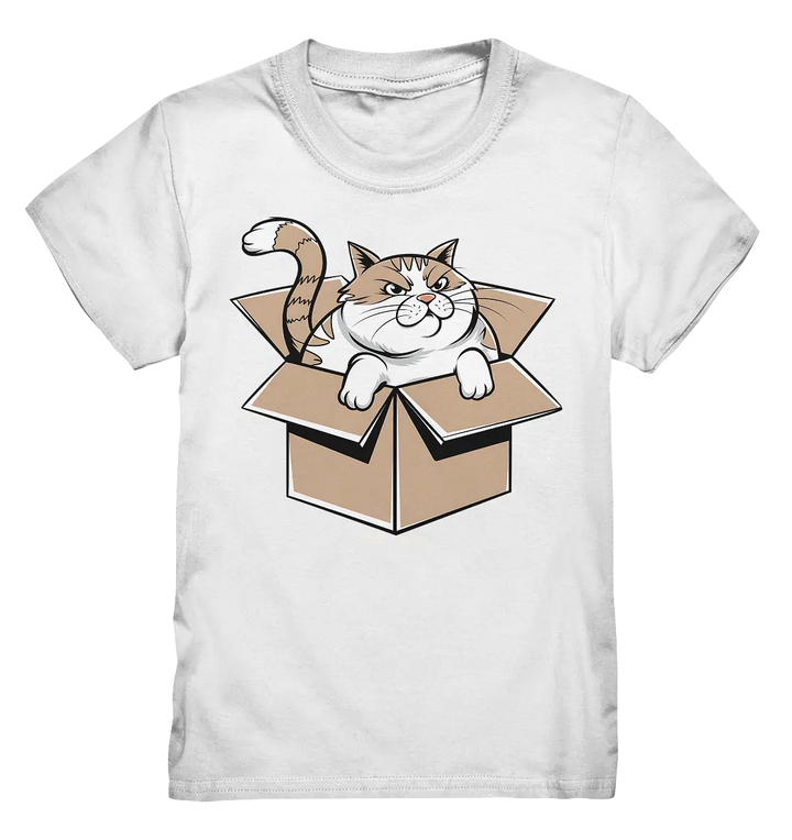 Verärgerter Kater in Kartonschachtel - Kids Premium Shirt Bright Lights Arts