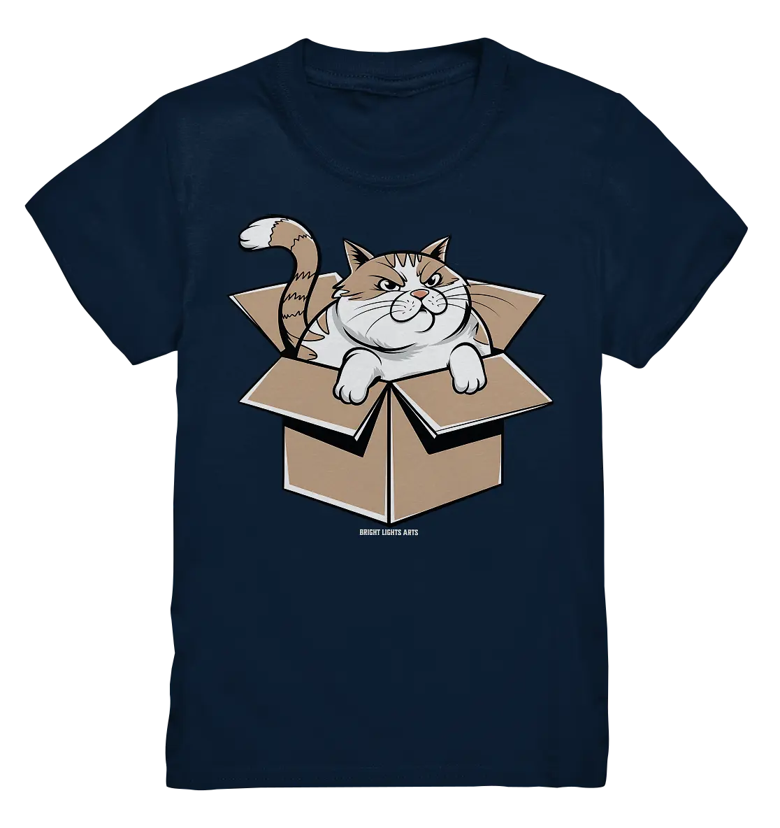 Verärgerter Kater in Kartonschachtel - Kids Premium Shirt Bright Lights Arts