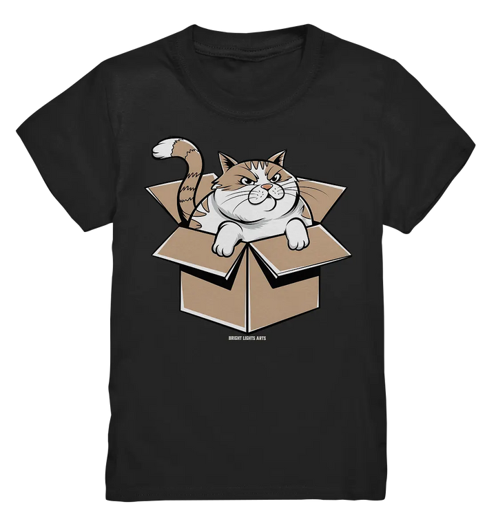 Verärgerter Kater in Kartonschachtel - Kids Premium Shirt Bright Lights Arts