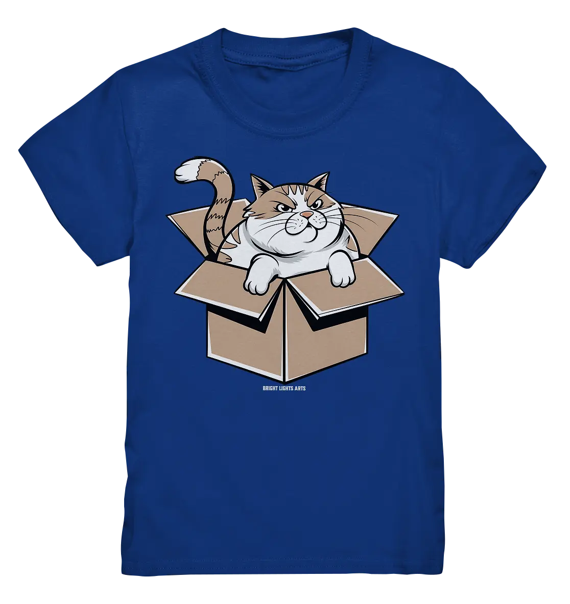 Verärgerter Kater in Kartonschachtel - Kids Premium Shirt Bright Lights Arts