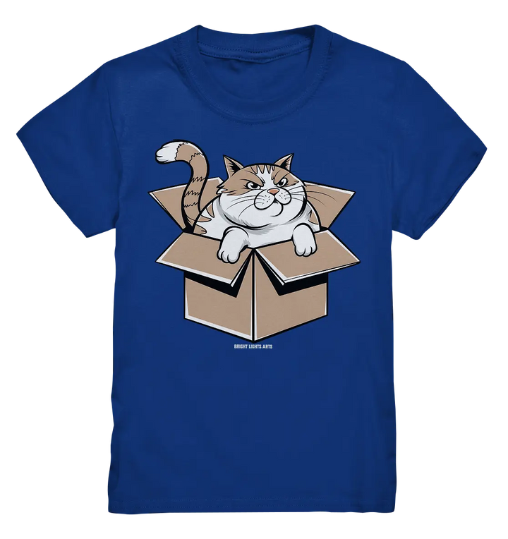 Verärgerter Kater in Kartonschachtel - Kids Premium Shirt Bright Lights Arts