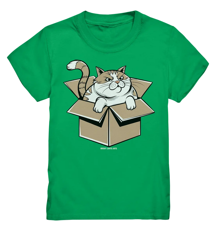 Verärgerter Kater in Kartonschachtel - Kids Premium Shirt Bright Lights Arts