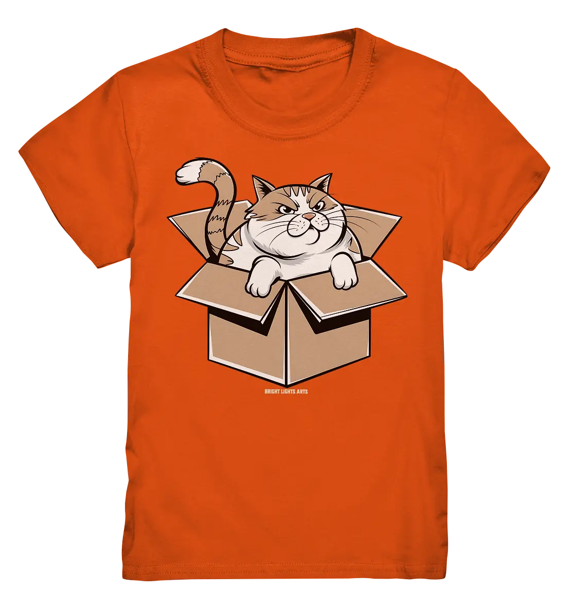Verärgerter Kater in Kartonschachtel - Kids Premium Shirt Bright Lights Arts