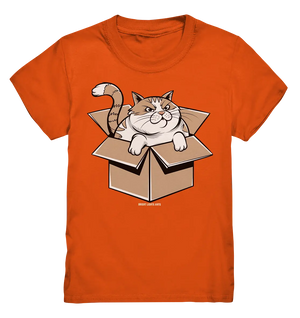 Verärgerter Kater in Kartonschachtel - Kids Premium Shirt Bright Lights Arts