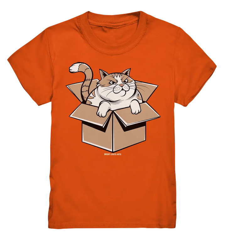 Verärgerter Kater in Kartonschachtel - Kids Premium Shirt Bright Lights Arts