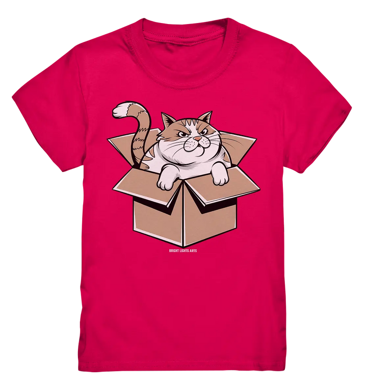 Verärgerter Kater in Kartonschachtel - Kids Premium Shirt Bright Lights Arts