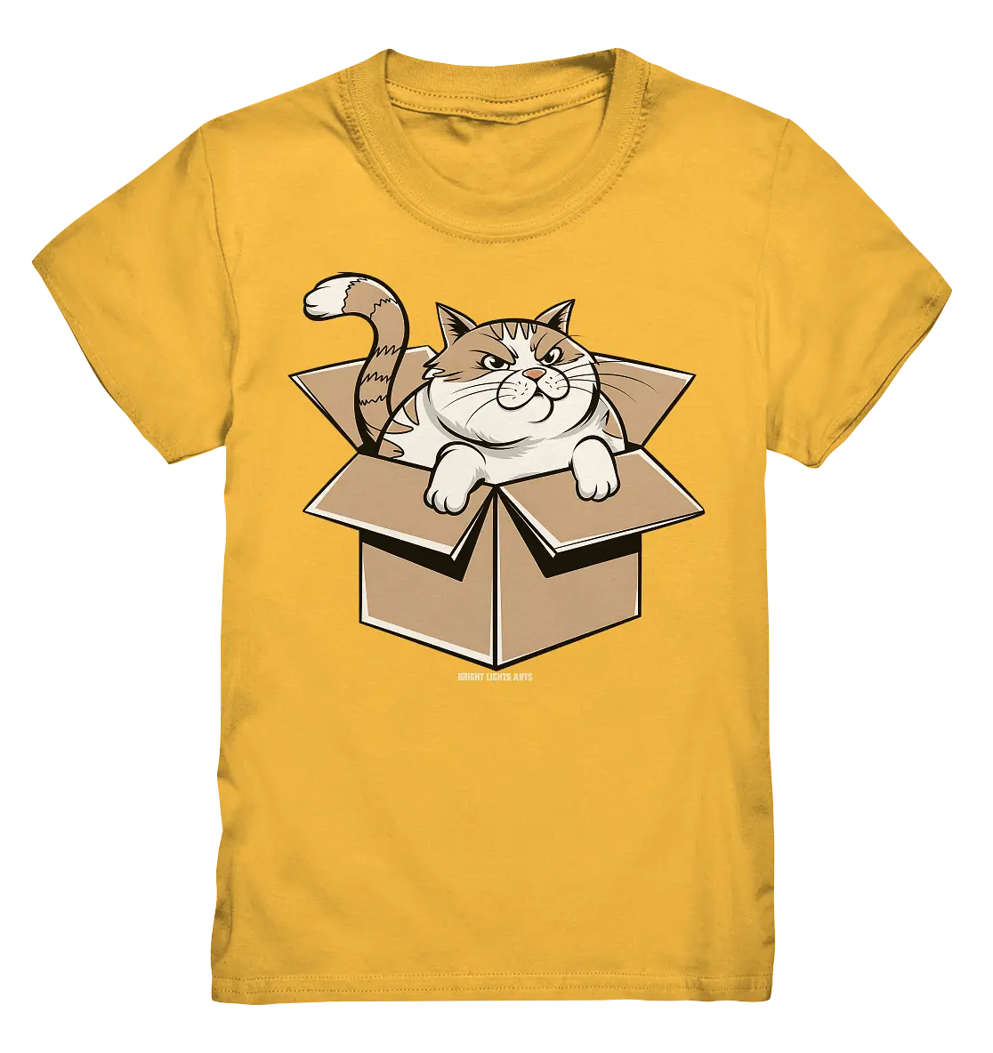 Verärgerter Kater in Kartonschachtel - Kids Premium Shirt Bright Lights Arts