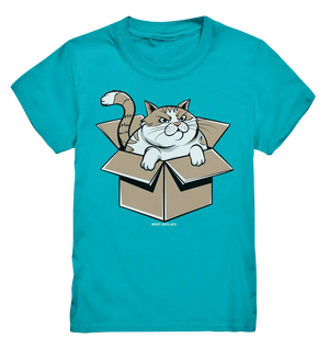 Verärgerter Kater in Kartonschachtel - Kids Premium Shirt Bright Lights Arts