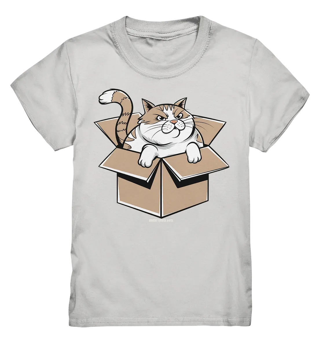 Verärgerter Kater in Kartonschachtel - Kids Premium Shirt Bright Lights Arts