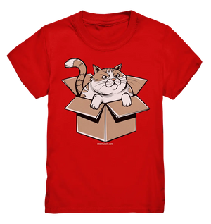Verärgerter Kater in Kartonschachtel - Kids Premium Shirt Bright Lights Arts