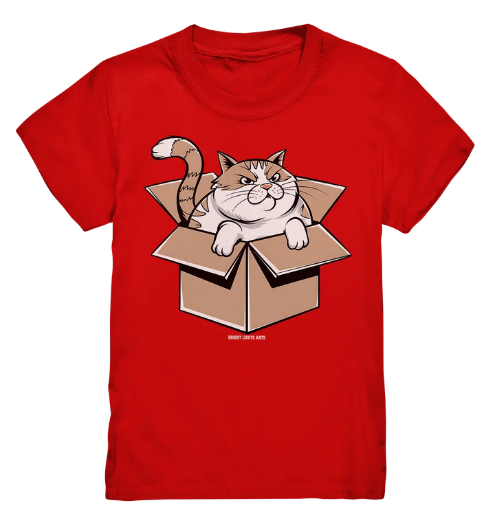 Verärgerter Kater in Kartonschachtel - Kids Premium Shirt Bright Lights Arts