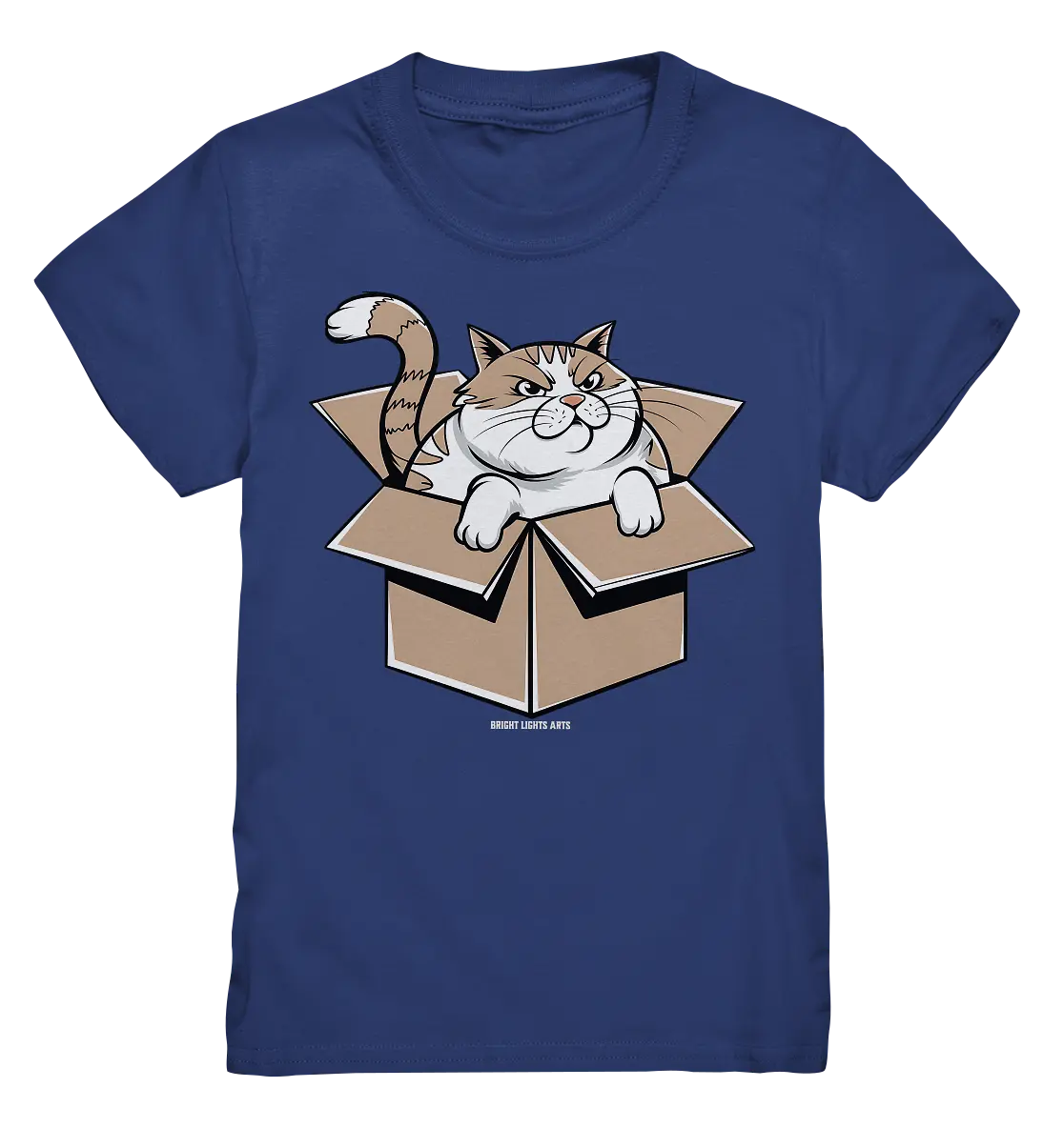 Verärgerter Kater in Kartonschachtel - Kids Premium Shirt Bright Lights Arts