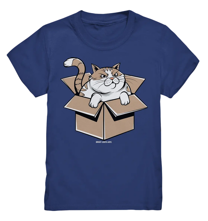 Verärgerter Kater in Kartonschachtel - Kids Premium Shirt Bright Lights Arts