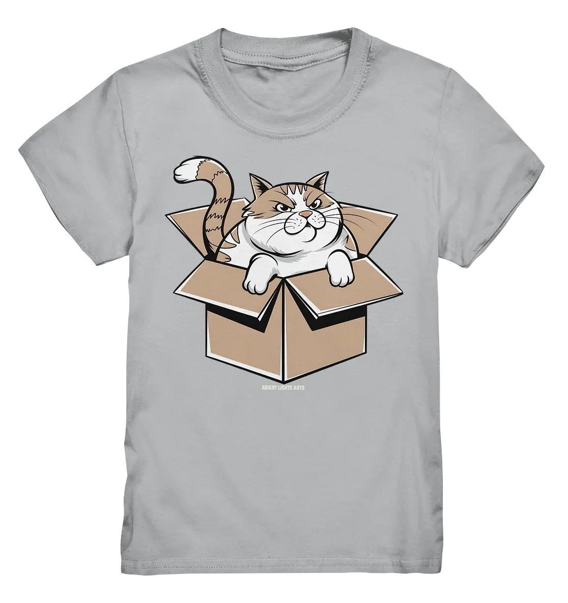 Verärgerter Kater in Kartonschachtel - Kids Premium Shirt Bright Lights Arts
