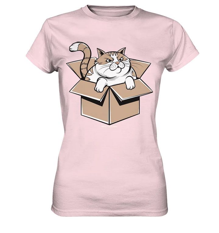 Verärgerter Kater in Kartonschachtel - Ladies Premium Shirt Bright Lights Arts
