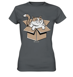 Verärgerter Kater in Kartonschachtel - Ladies Premium Shirt Bright Lights Arts