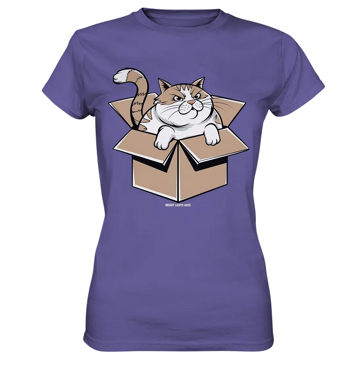 Verärgerter Kater in Kartonschachtel - Ladies Premium Shirt Bright Lights Arts