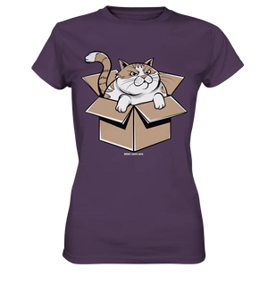 Verärgerter Kater in Kartonschachtel - Ladies Premium Shirt Bright Lights Arts