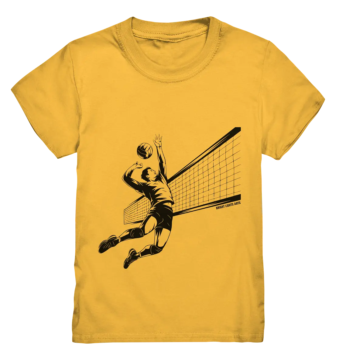Volleyball-Silhouette Action-Mann - Kids Premium Shirt Bright Lights Arts