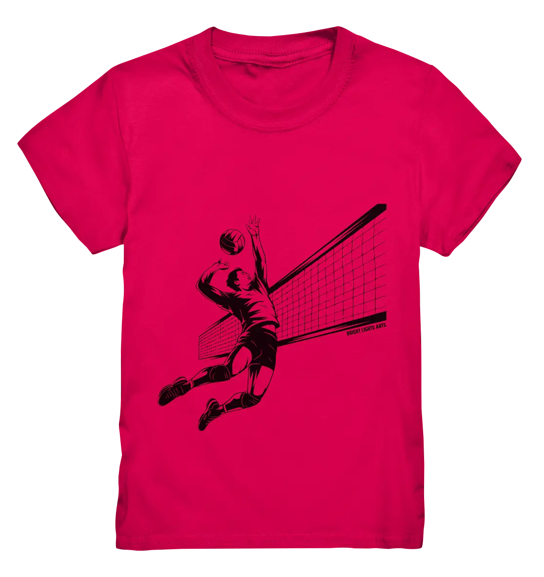 Volleyball-Silhouette Action-Mann - Kids Premium Shirt Bright Lights Arts