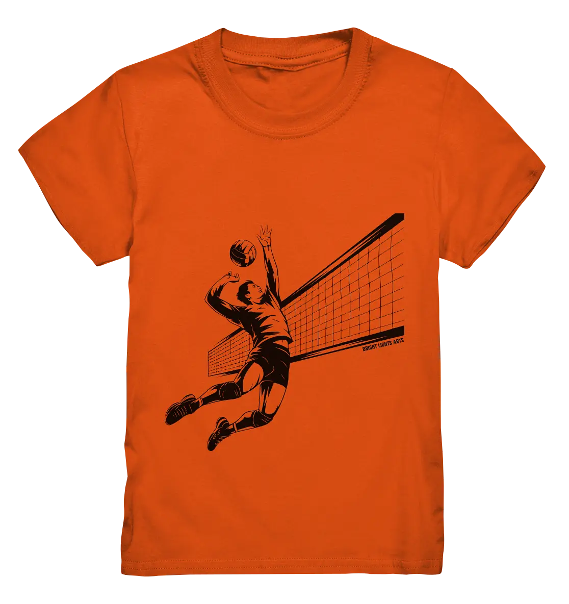 Volleyball-Silhouette Action-Mann - Kids Premium Shirt Bright Lights Arts