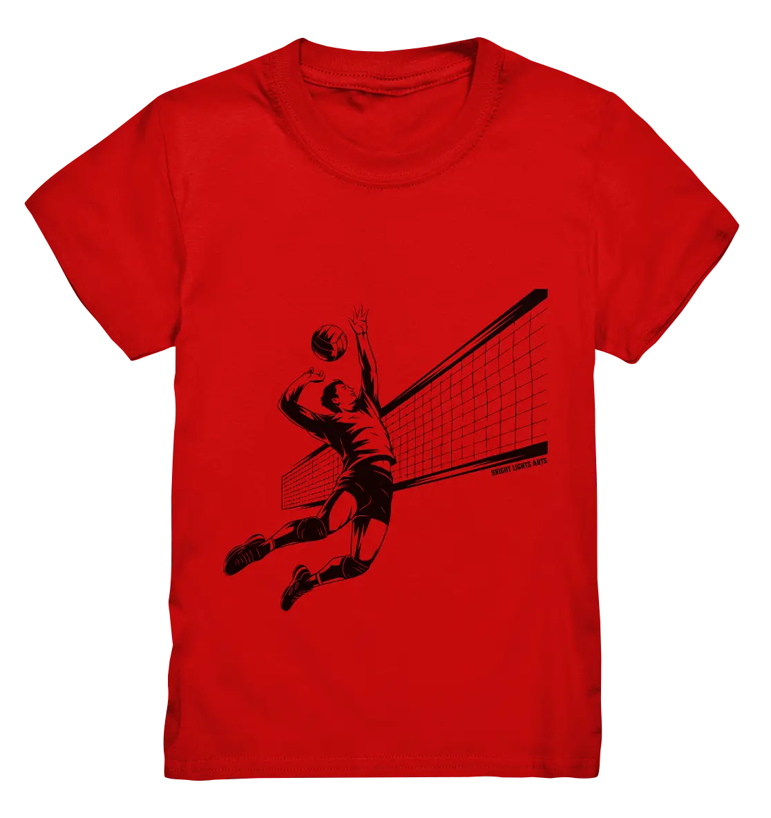 Volleyball-Silhouette Action-Mann - Kids Premium Shirt Bright Lights Arts