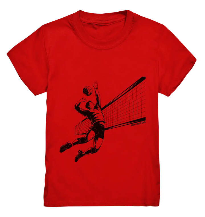 Volleyball-Silhouette Action-Mann - Kids Premium Shirt Bright Lights Arts