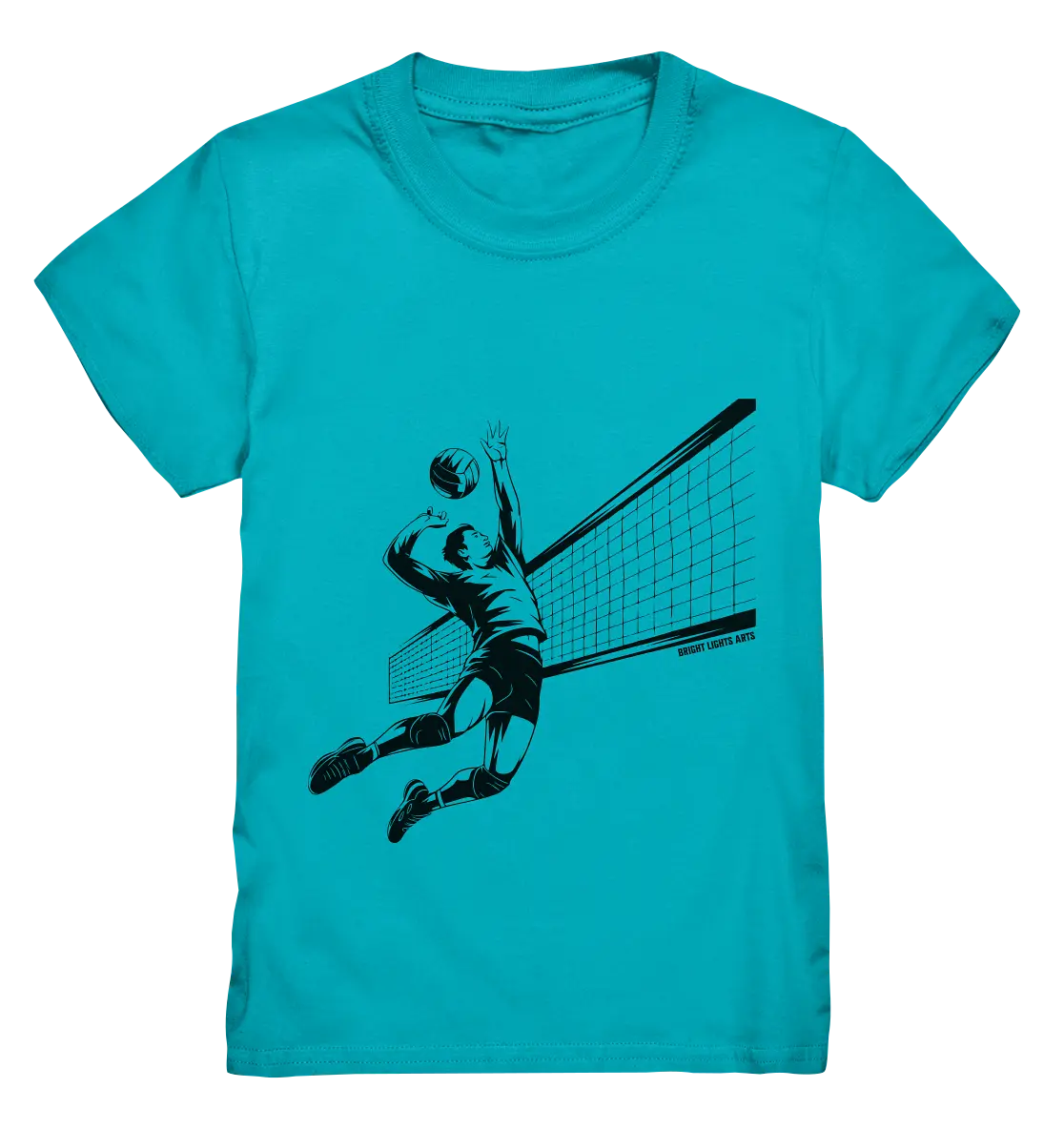 Volleyball-Silhouette Action-Mann - Kids Premium Shirt Bright Lights Arts