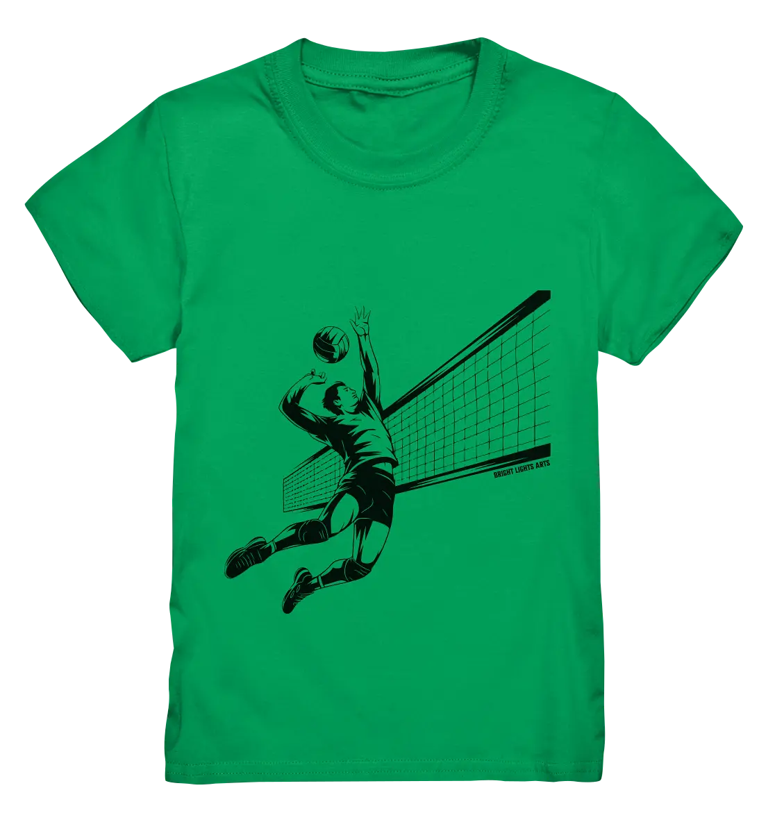 Volleyball-Silhouette Action-Mann - Kids Premium Shirt Bright Lights Arts