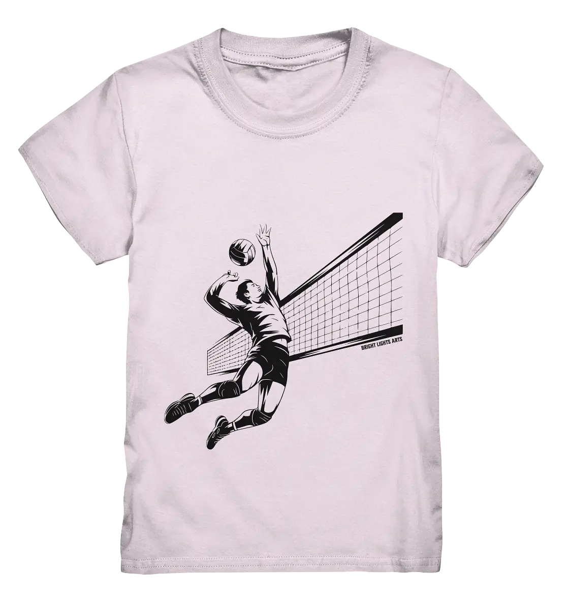 Volleyball-Silhouette Action-Mann - Kids Premium Shirt Bright Lights Arts