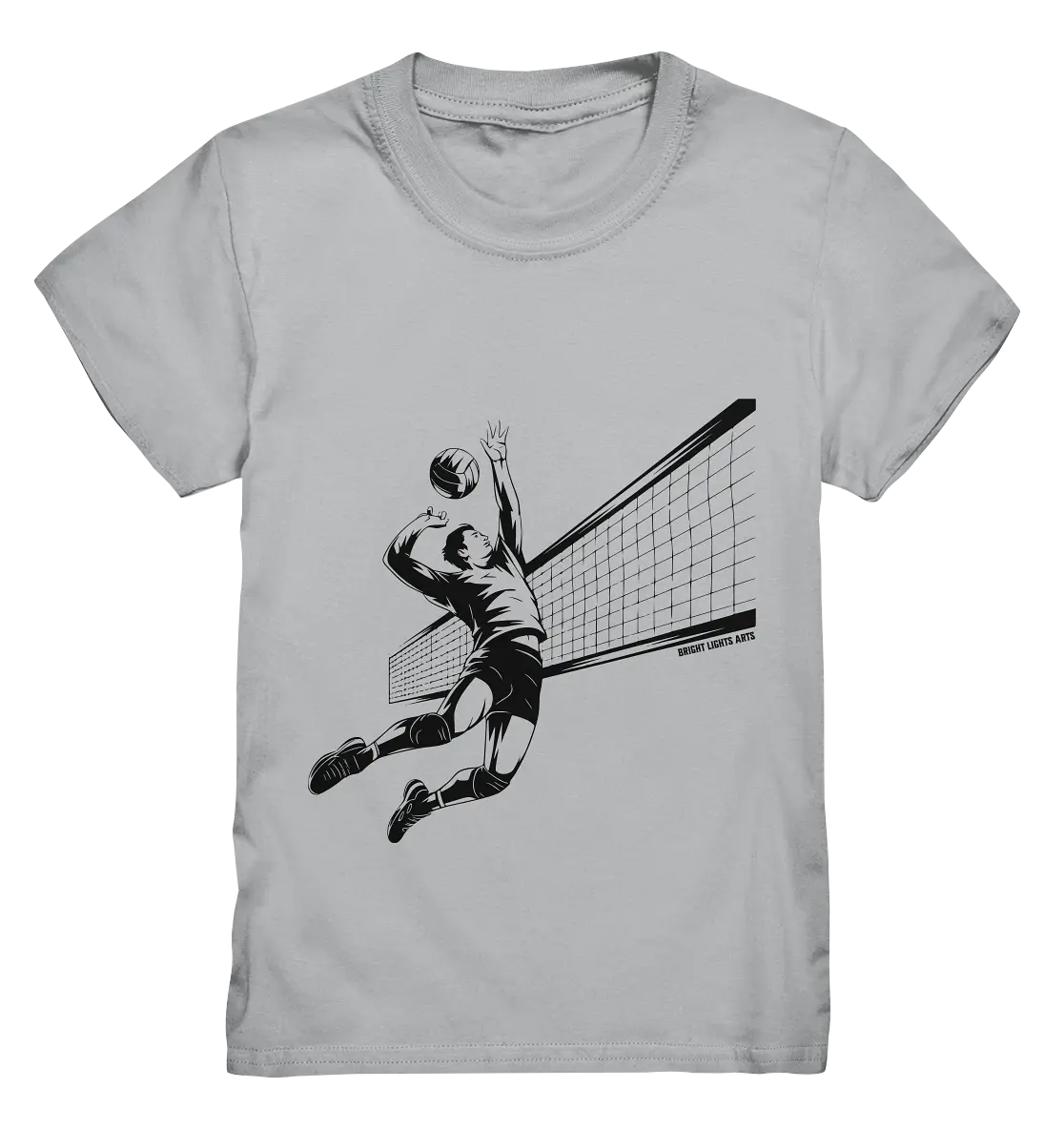 Volleyball-Silhouette Action-Mann - Kids Premium Shirt Bright Lights Arts