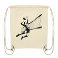 Volleyball-Silhouette Action-Mann - Organic Gym-Bag Bright Lights Arts