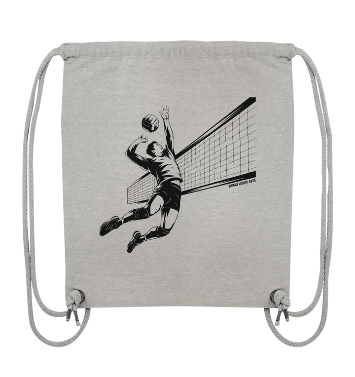Volleyball-Silhouette Action-Mann - Organic Gym-Bag Bright Lights Arts