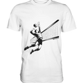 Volleyball-Silhouette Action-Mann - Premium Shirt Bright Lights Arts