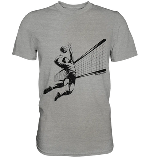 Volleyball-Silhouette Action-Mann - Premium Shirt Bright Lights Arts