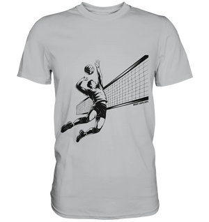 Volleyball-Silhouette Action-Mann - Premium Shirt Bright Lights Arts