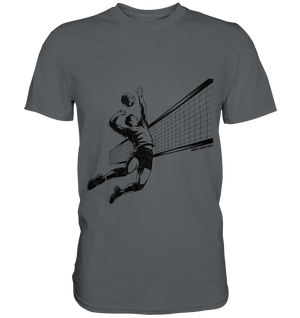 Volleyball-Silhouette Action-Mann - Premium Shirt Bright Lights Arts