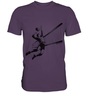 Volleyball-Silhouette Action-Mann - Premium Shirt Bright Lights Arts