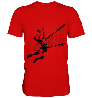 Volleyball-Silhouette Action-Mann - Premium Shirt Bright Lights Arts