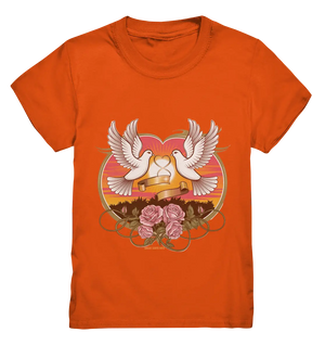 Wahre Liebe - Tauben und Rosen Symbol der Romantik - Kids Premium Shirt Bright Lights Arts