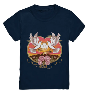 Wahre Liebe - Tauben und Rosen Symbol der Romantik - Kids Premium Shirt Bright Lights Arts