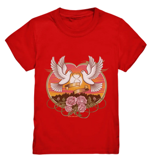 Wahre Liebe - Tauben und Rosen Symbol der Romantik - Kids Premium Shirt Bright Lights Arts